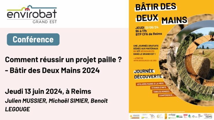 Replay | Comment réussir un projet en paille ? – Bâtir des Deux Mains 2024