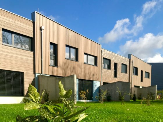 Construction de quatre maisons passives en bande à Geudertheim (67)